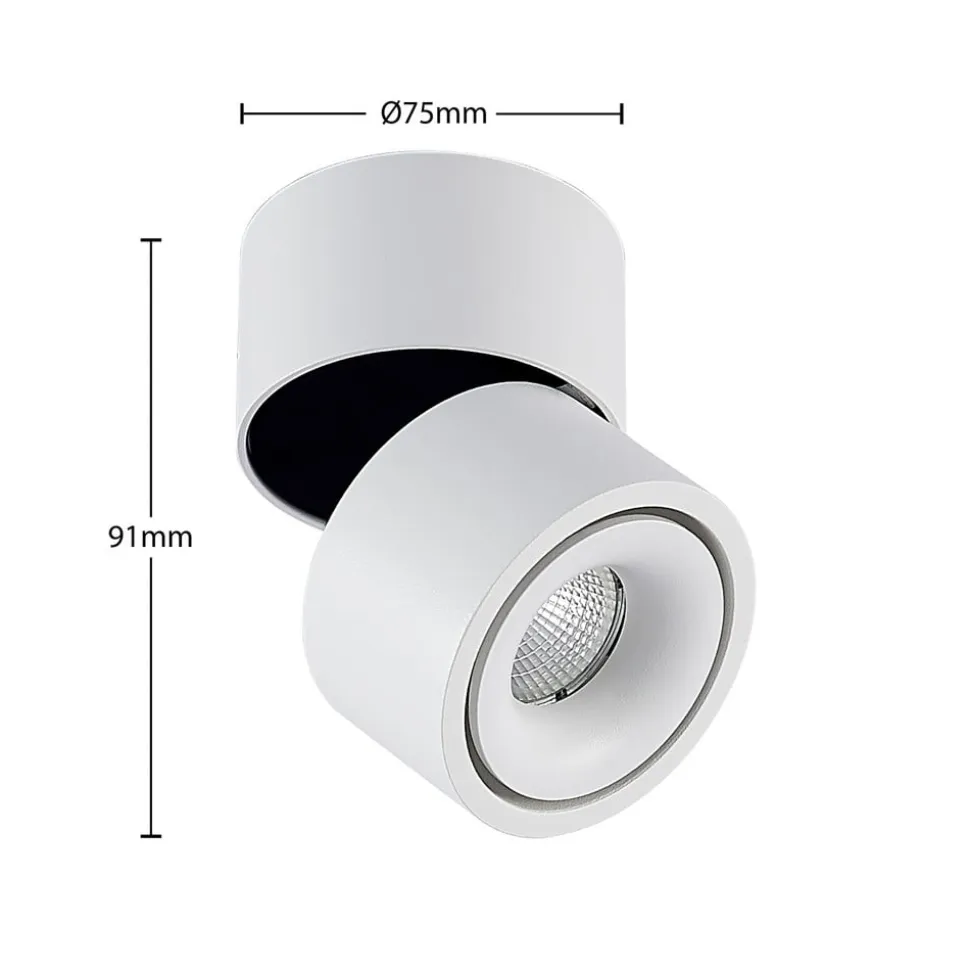 Arcchio LED-loftspot Rotari, hvid, 1 lyskilde, 681lm
