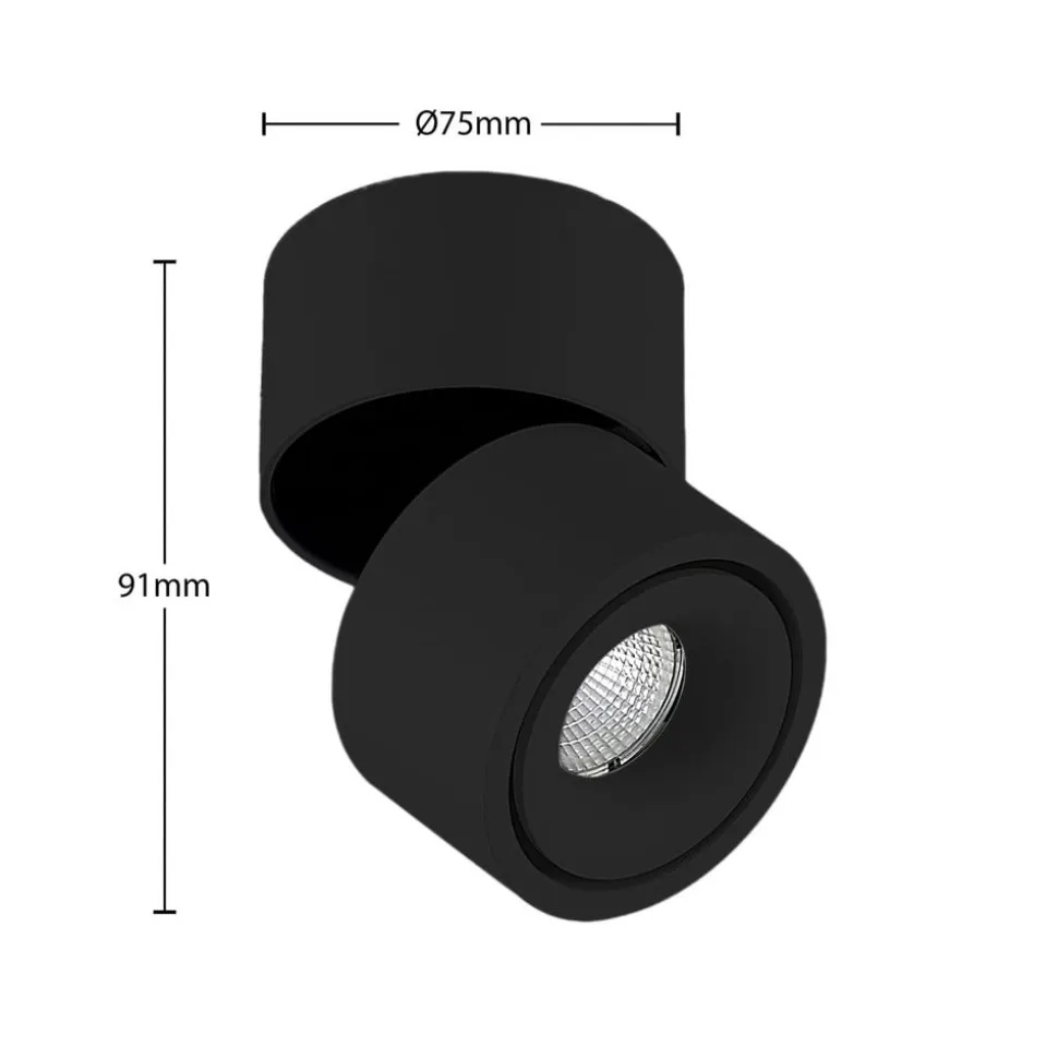 Arcchio LED-loftspot Rotari, 980lm, 1 lyskilde, sort