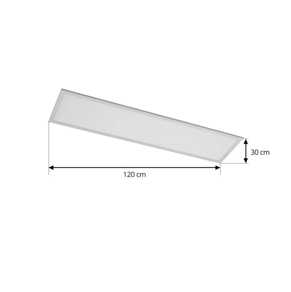 Arcchio LED-panel Lyndra, 120 cm, sølv, aluminium, dæmpbar, CCT
