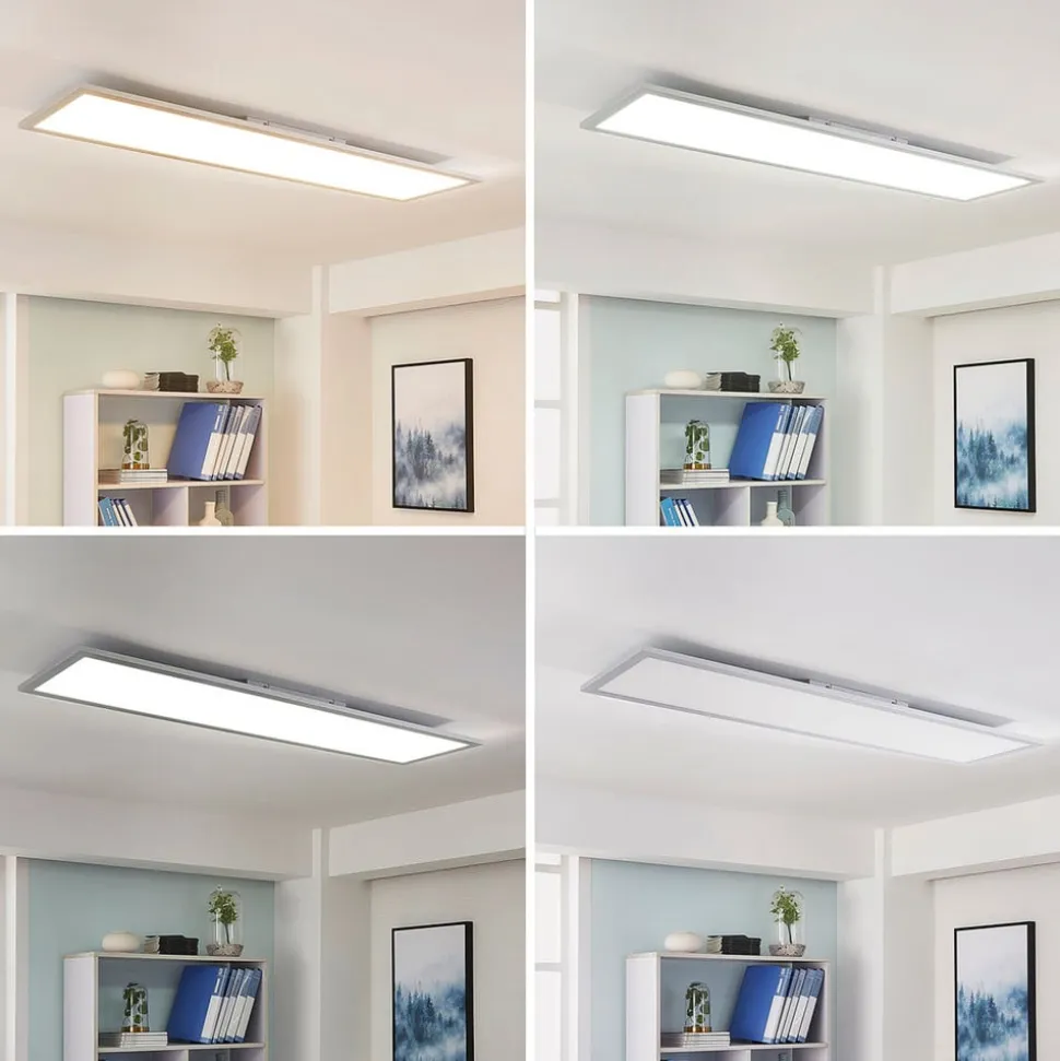 Arcchio LED-panel Lysander, 32W, CCT, 119cm, sølv