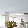 Arcchio LED-pendellampe Dorean, sølv, metal, 120 cm