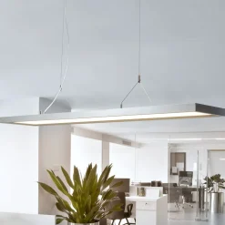 Arcchio LED-pendellampe Dorean, sølv, metal, 120 cm