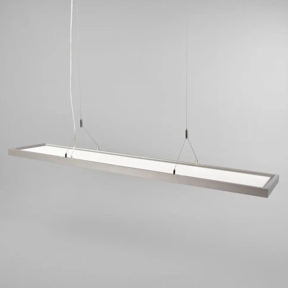 Arcchio LED-pendellampe Dorean, sølv, metal, 120 cm
