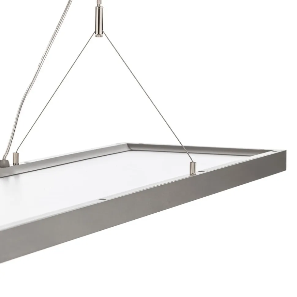Arcchio LED-pendellampe Dorean, sølv, metal, 120 cm