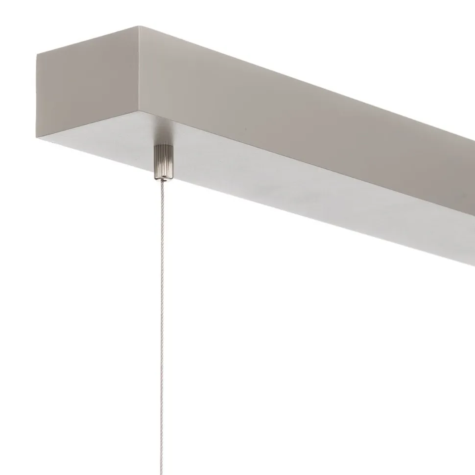 Arcchio LED-pendellampe Dorean, sølv, metal, 120 cm