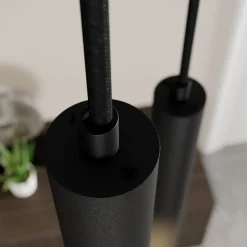 Arcchio LED-pendellampe Franka, 3 lyskilder, Ø 24 cm, sort