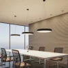 Arcchio LED-pendellampe Vanida, sort, Ø 60 cm, op/ned