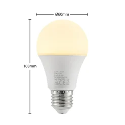 Arcchio LED-pære E27 A60 9,5W opal 3.000K 1055lm