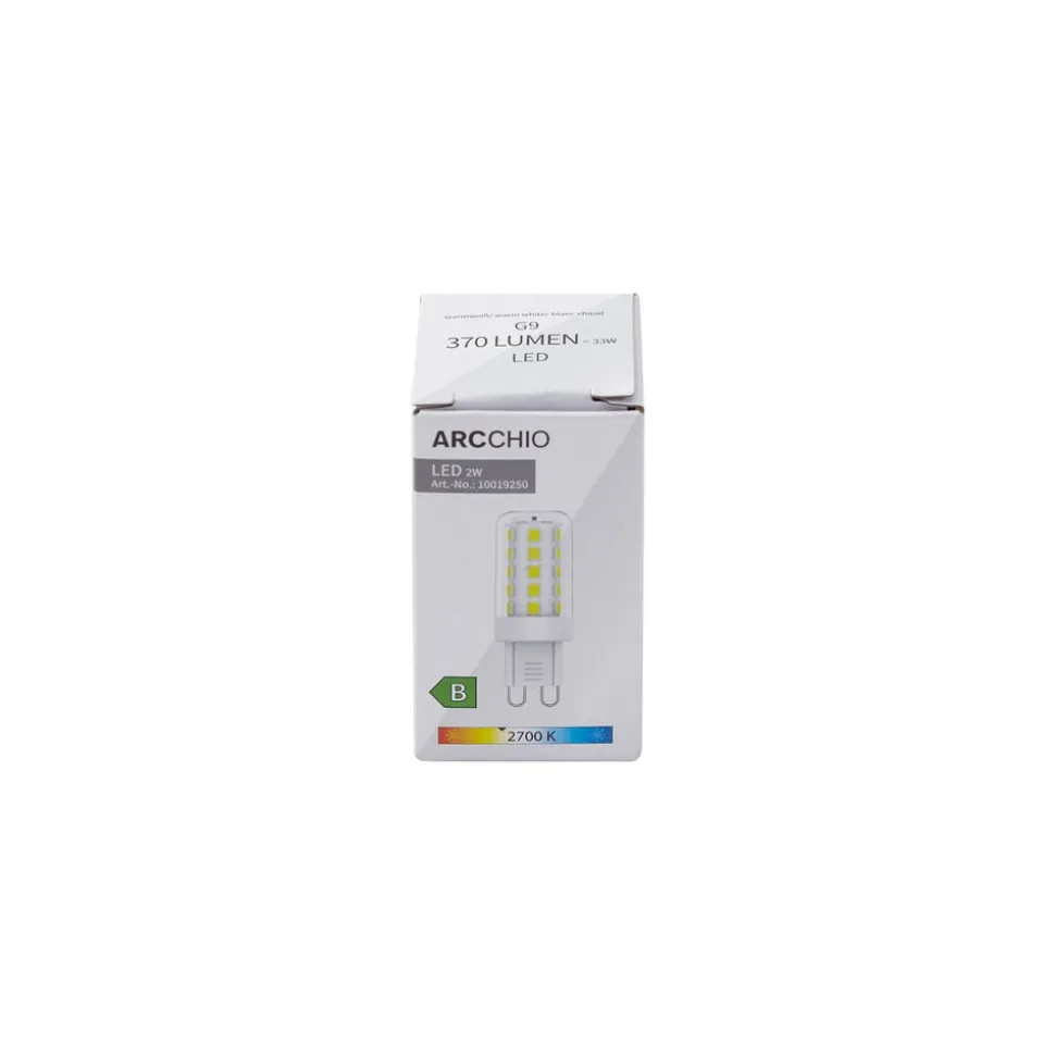 Arcchio LED-pære, G9, 2.700 K, 2 W, klar, 370 lm