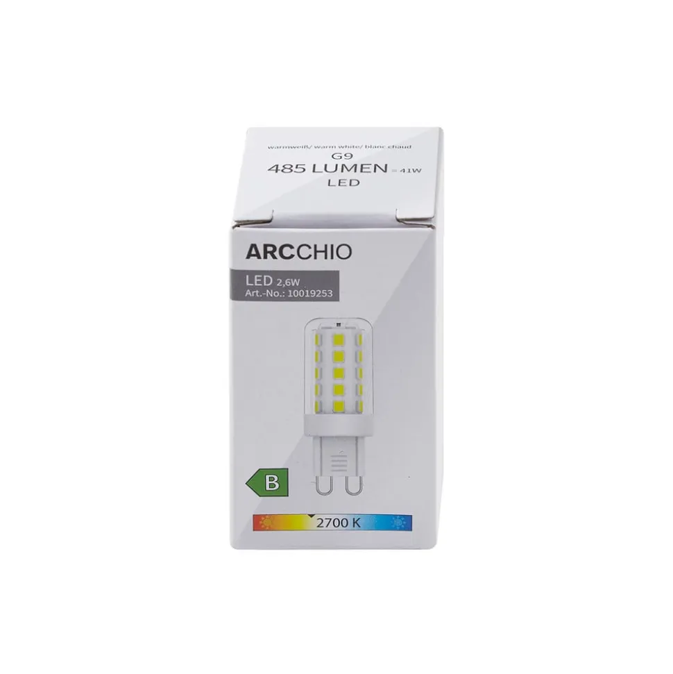 Arcchio LED-pære, G9, 2,6W, klar, 2.700 K