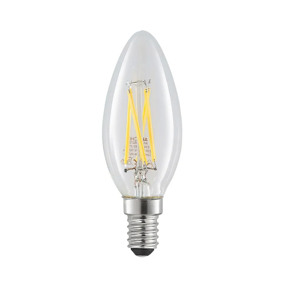 Arcchio LED-pære, glødetråd, stearinlys, E14, 4W, klar
