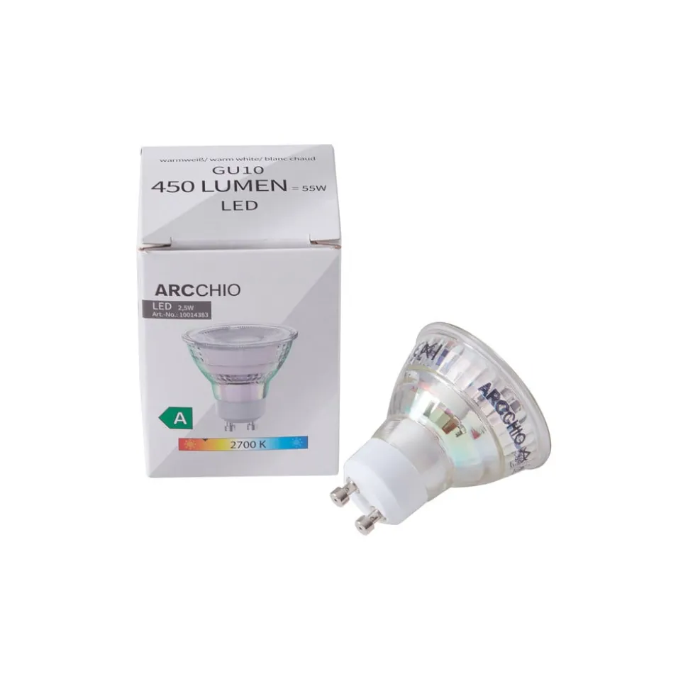 Arcchio LED-pære GU10 PAR16 2,5W klar 2.700 K 450 lm