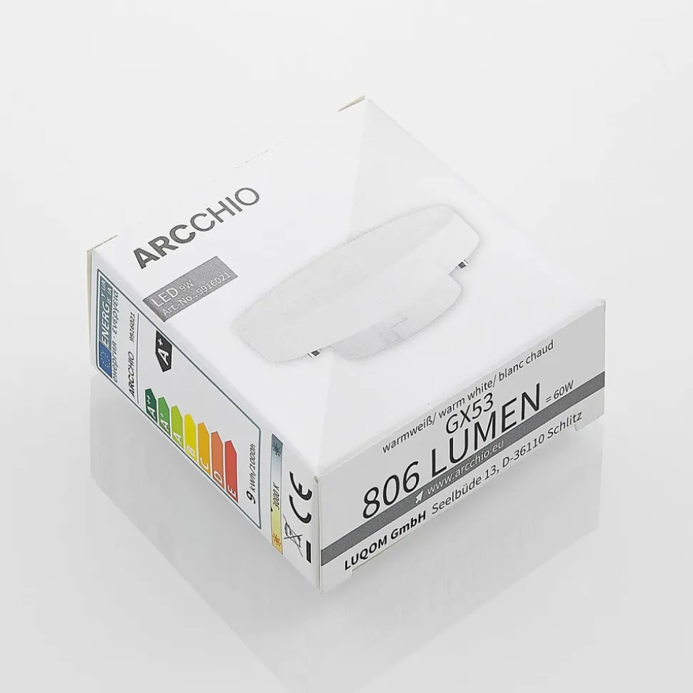 Arcchio LED-pære GX53 8 W 3.000 K, 10 stk
