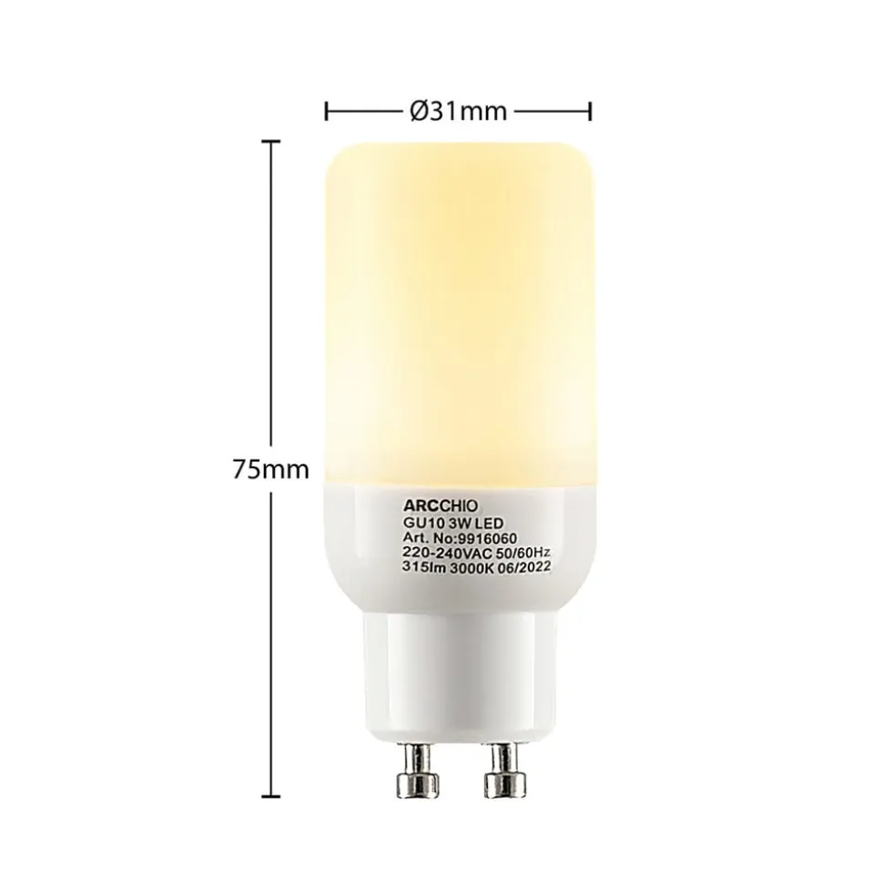 Arcchio LED-pære i rørform GU10 3W 3.000K