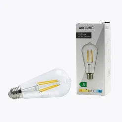 Arcchio LED-rustik lyspære, E27 3,8W, klar, 2700K, 806lm