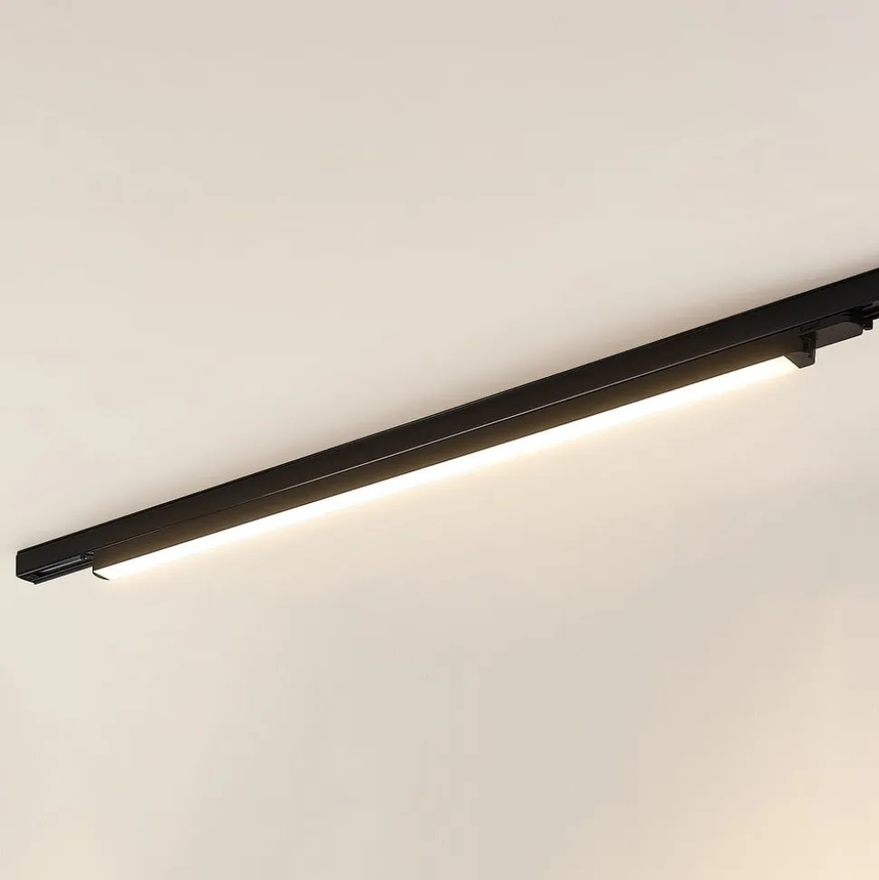 Arcchio LED-skinnelampe Harlow, sort, 109 cm, 3.000K