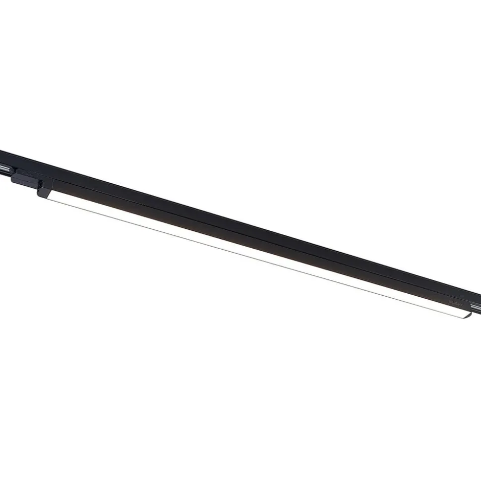 Arcchio LED-skinnelampe Harlow, sort, 109 cm, 3.000K