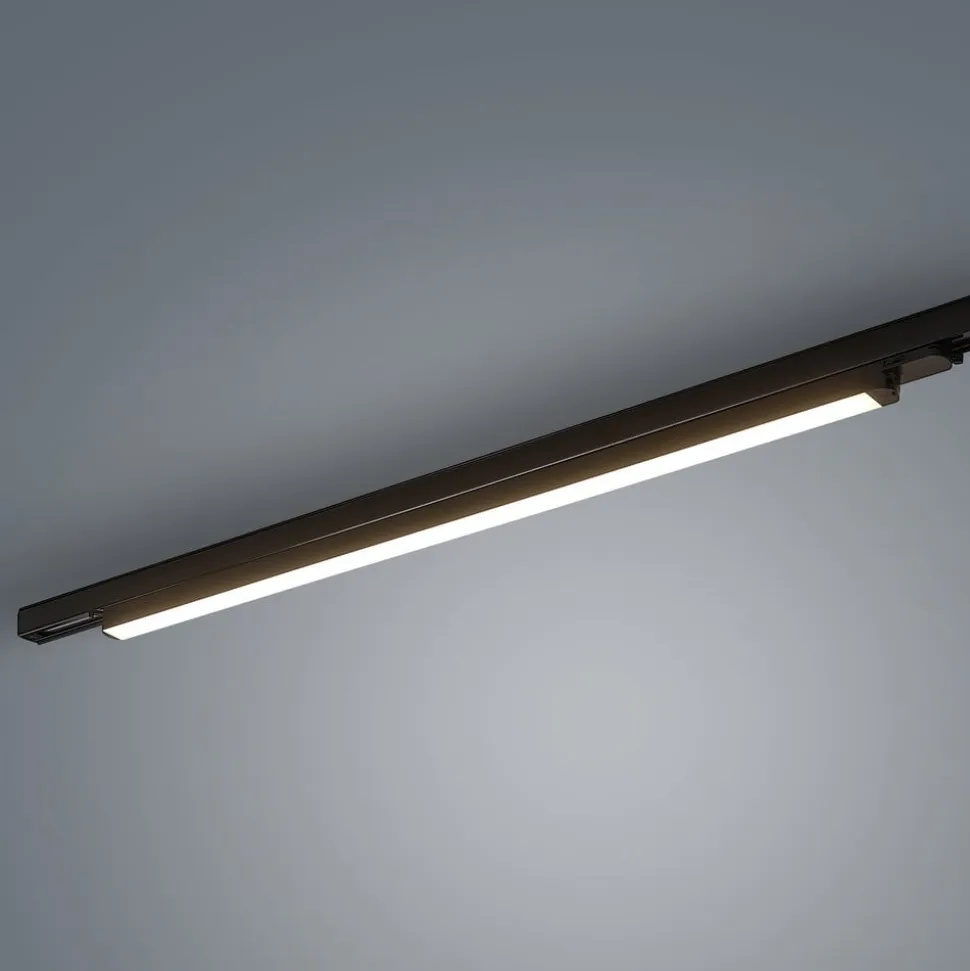 Arcchio LED-skinnelampe Harlow, sort, 109 cm, 3.000K