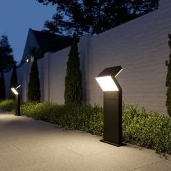 Arcchio LED-sokkellampe Havin, antracit, metal, 60 cm