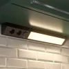 Arcchio LED-underskabsbelysning Ovano, 62 cm, sort, aluminium