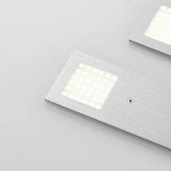 Arcchio LED-underskabsbelysning Nortra, 3-pak, grå, aluminiumsfarvet