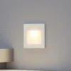 Arcchio LED-vægindbygningslampe Zamo, lamel, hvid, metal, IP65