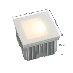 Arcchio LED-vægindbygningslampe Zamo, hvid, 11 cm, metal, IP65