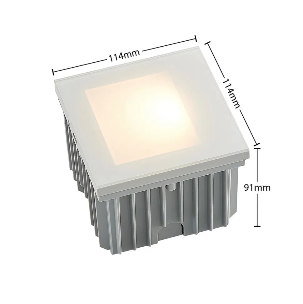 Arcchio LED-vægindbygningslampe Zamo, hvid, 11 cm, metal, IP65