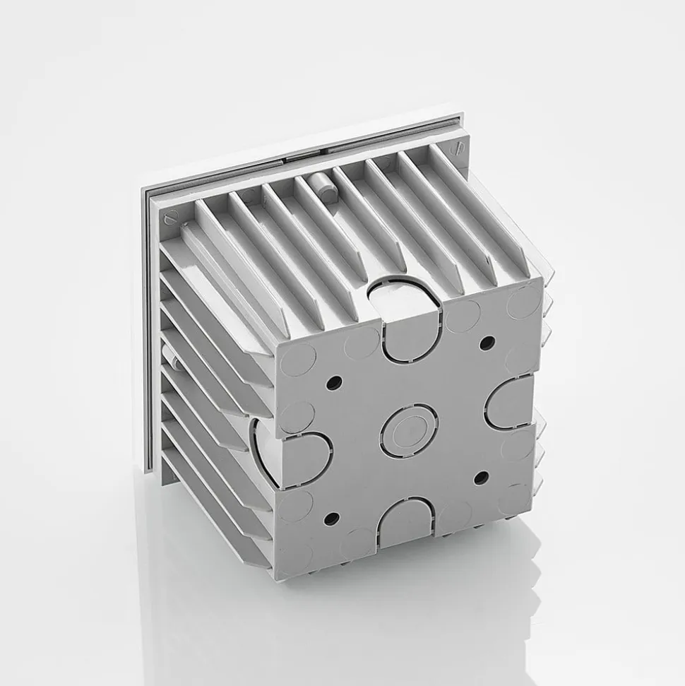 Arcchio LED-vægindbygningslampe Zamo, hvid, 11 cm, metal, IP65