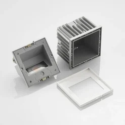 Arcchio LED-vægindbygningslampe Zamo, hvid, 11 cm, metal, IP65