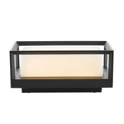 Arcchio LED-væglampe Ismera, antracit/opal, IP65, glas
