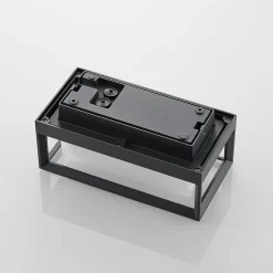 Arcchio LED-væglampe Ismera, antracit/opal, IP65, glas