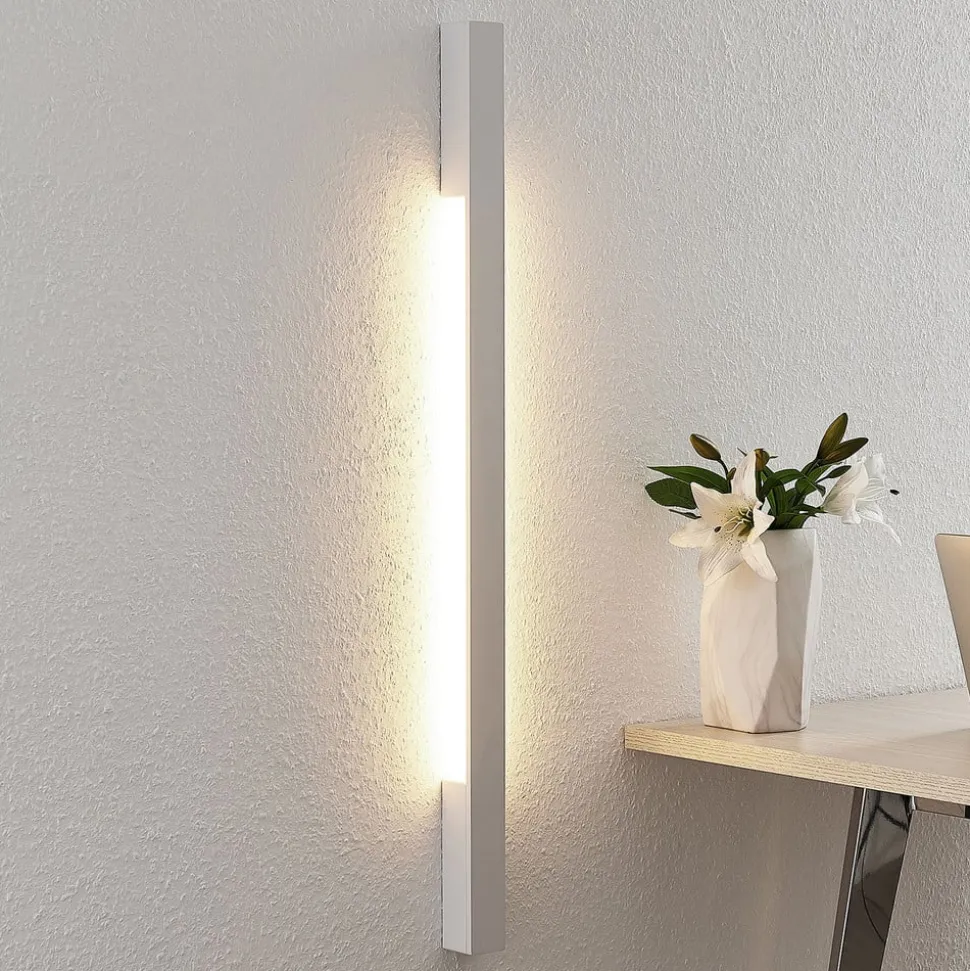 Arcchio LED-væglampe Ivano, 91 cm, hvid, aluminium