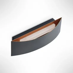 Arcchio LED-væglampe Jelle, 27 cm, sort/guld, op/ned