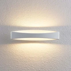 Arcchio LED-væglampe Jelle, 44 cm, hvid, metal, op/ned