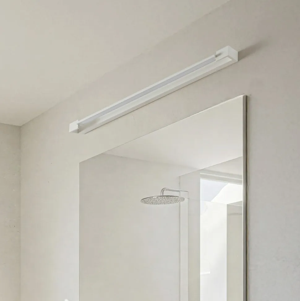 Arcchio LED-væglampe Jora, 90 cm, hvid, drejelig, IP44