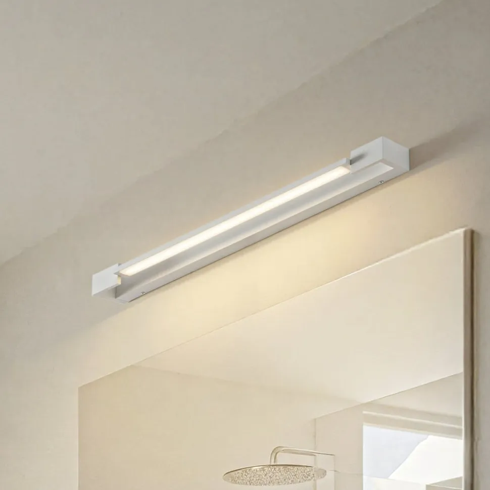 Arcchio LED-væglampe Jora, 60 cm, hvid, drejelig, IP44