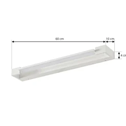 Arcchio LED-væglampe Jora, 60 cm, hvid, drejelig, IP44