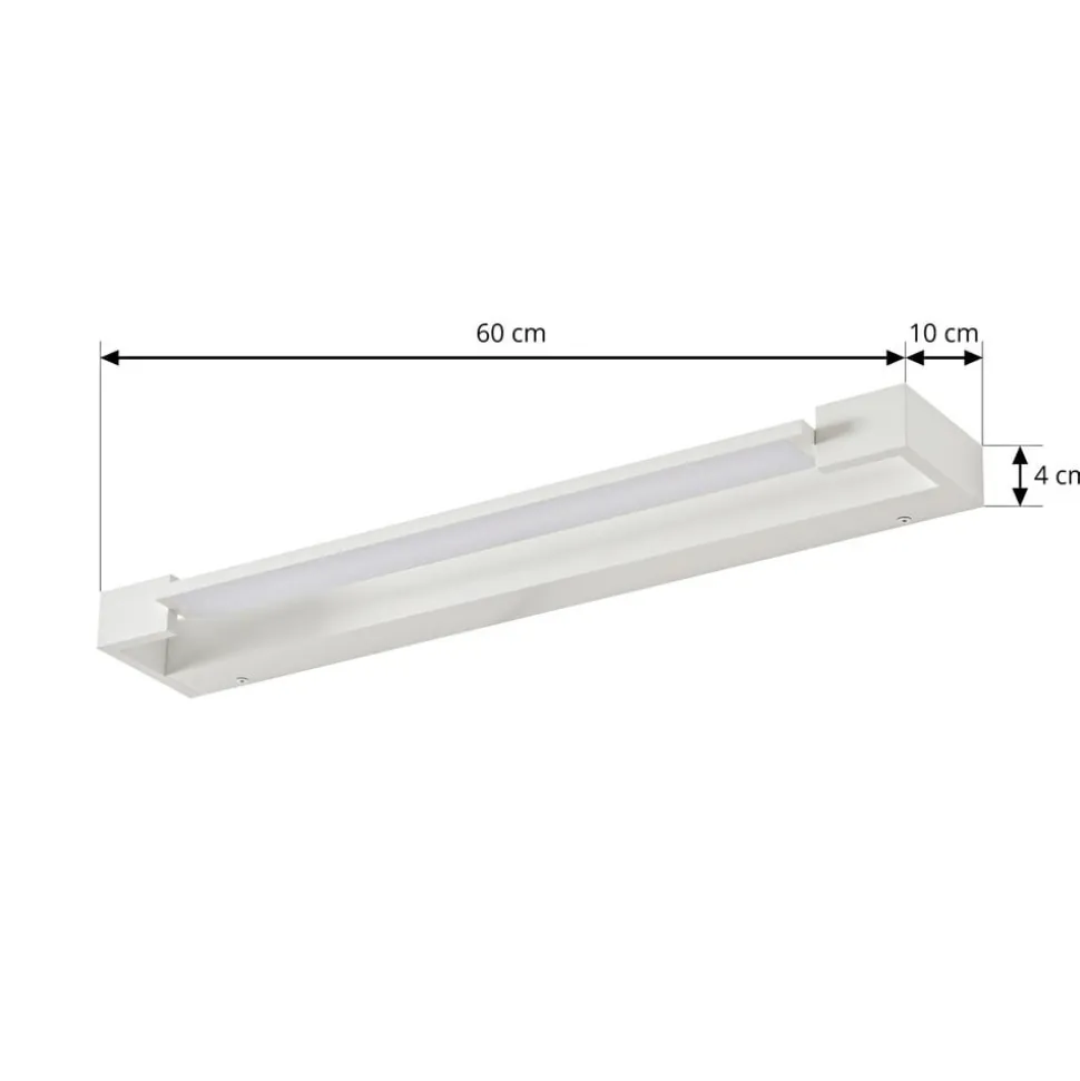 Arcchio LED-væglampe Jora, 60 cm, hvid, drejelig, IP44