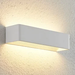 Arcchio LED-væglampe Karam, 37 cm, hvid, metal, op/ned