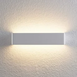 Arcchio LED-væglampe Karam, 37 cm, hvid, metal, op/ned