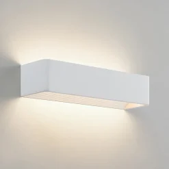 Arcchio LED-væglampe Karam, 37 cm, hvid, metal, op/ned