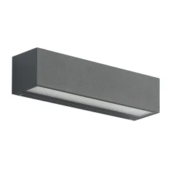 Arcchio LED-væglampe Lengo, 25 cm, 2 lyskilder, antracit, CCT