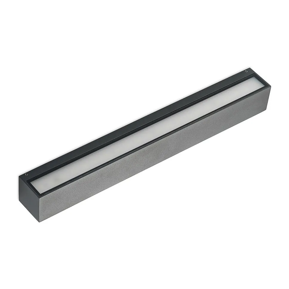 Arcchio LED-væglampe Lengo, 50 cm, 2 lyskilder, antracit, CCT