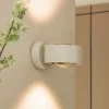 Arcchio LED-væglampe Rotari, linse, op/ned, hvid, metal