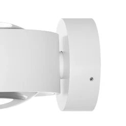 Arcchio LED-væglampe Rotari, linse, op/ned, hvid, metal