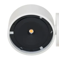 Arcchio LED-væglampe Rotari, linse, op/ned, hvid, metal