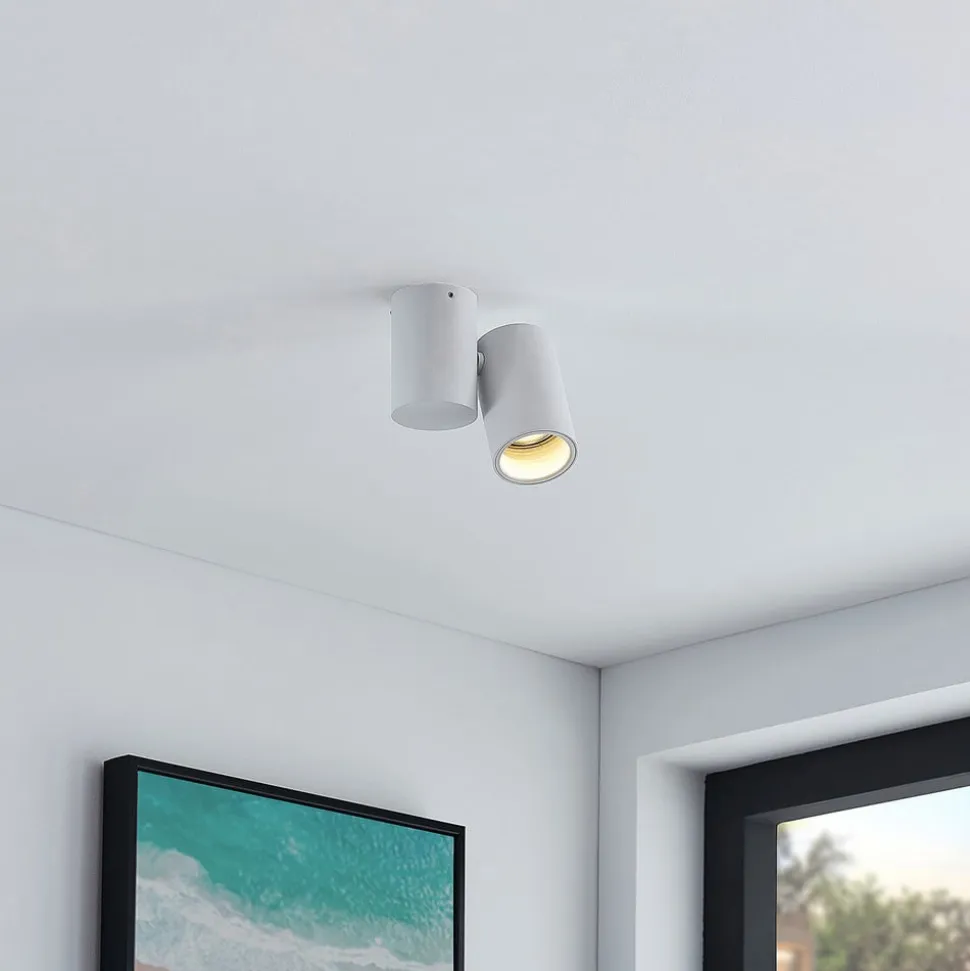 Arcchio loftlampe Gesina, 1-lys, hvid, aluminium, 11,6 cm