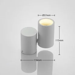 Arcchio loftlampe Gesina, 1-lys, hvid, aluminium, 11,6 cm