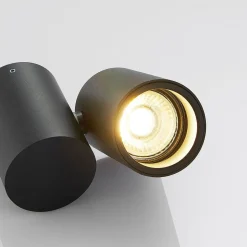 Arcchio loftlampe Gesina, 1 lyskilde, sort, aluminium, 11,6 cm